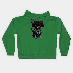 Cartoonish Chihuahua Pirate Kids Hoodie